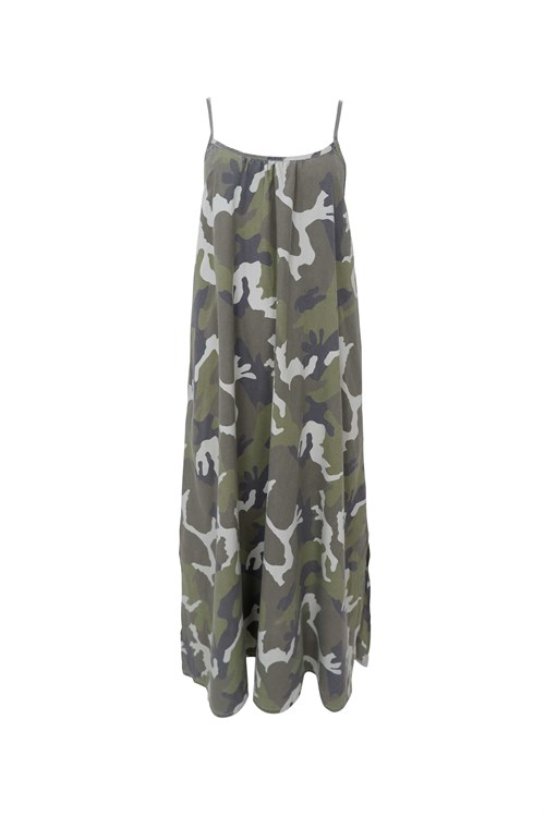 BC Minna Stropkjole, Lang, Camouflage